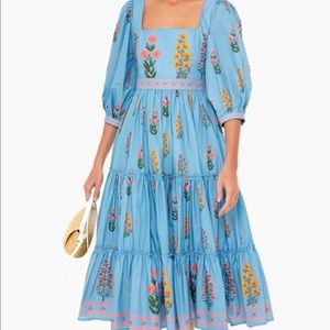 Agua by Agua Bendita Miel Dahlia Midi Dress XS